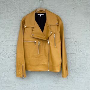 Elizabeth and James Women's Yellow Motorcycle Jacket Size L